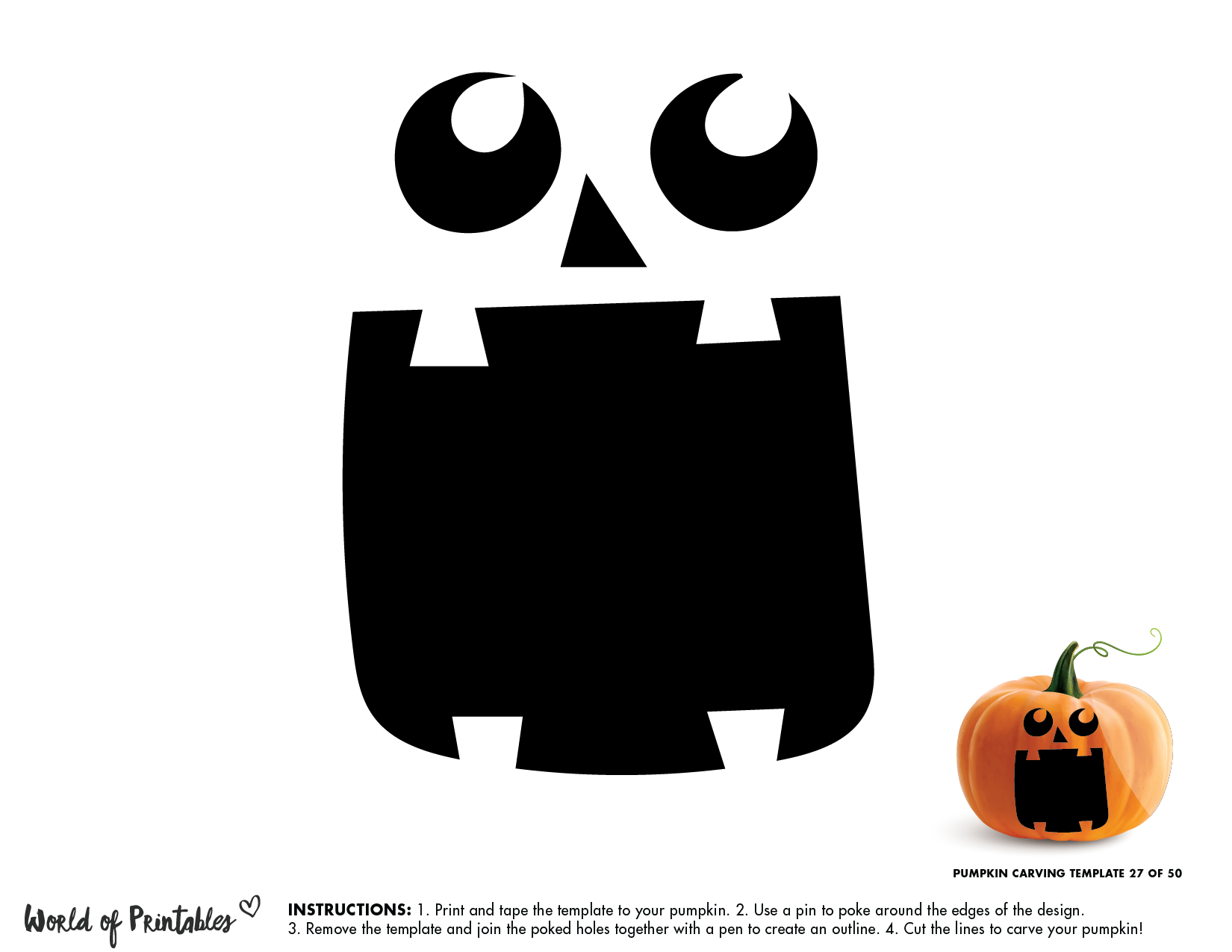 50 Easy Pumpkin Carving Stencils + The Ultimate Guide To Pumpkin in Printable Pumpkin Carving Stencils Funny