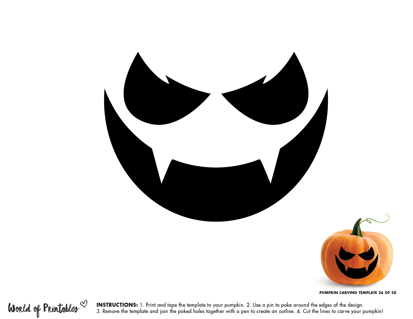 50 Easy Pumpkin Carving Stencils + The Ultimate Guide To Pumpkin intended for Halloween Pumpkin Cut Out Printable