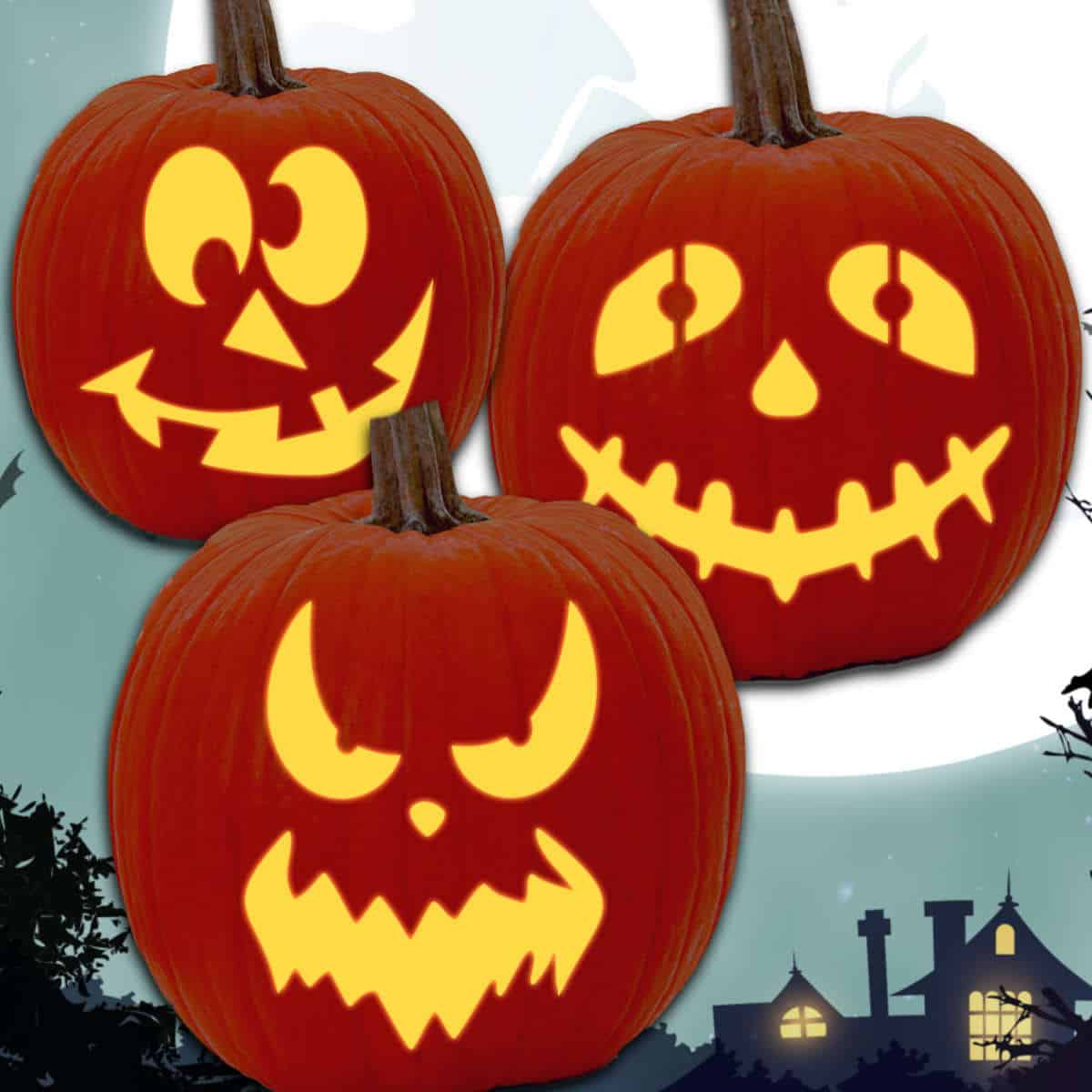 50 Printable Pumpkin Face Stencils –For Free - Artsy Pretty Colors with Free Printable Pumpkin Face Cutouts