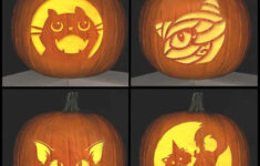 67 Cute Cat Pumpkin Carving Patterns (For Free!) | Artsy Pretty Plants intended for Printable Dremel Pumpkin Carving Templates
