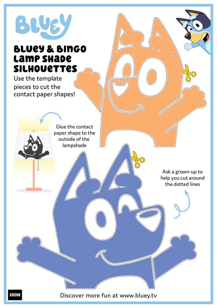 Bluey And Bingo Pumpkin Stencil Printable