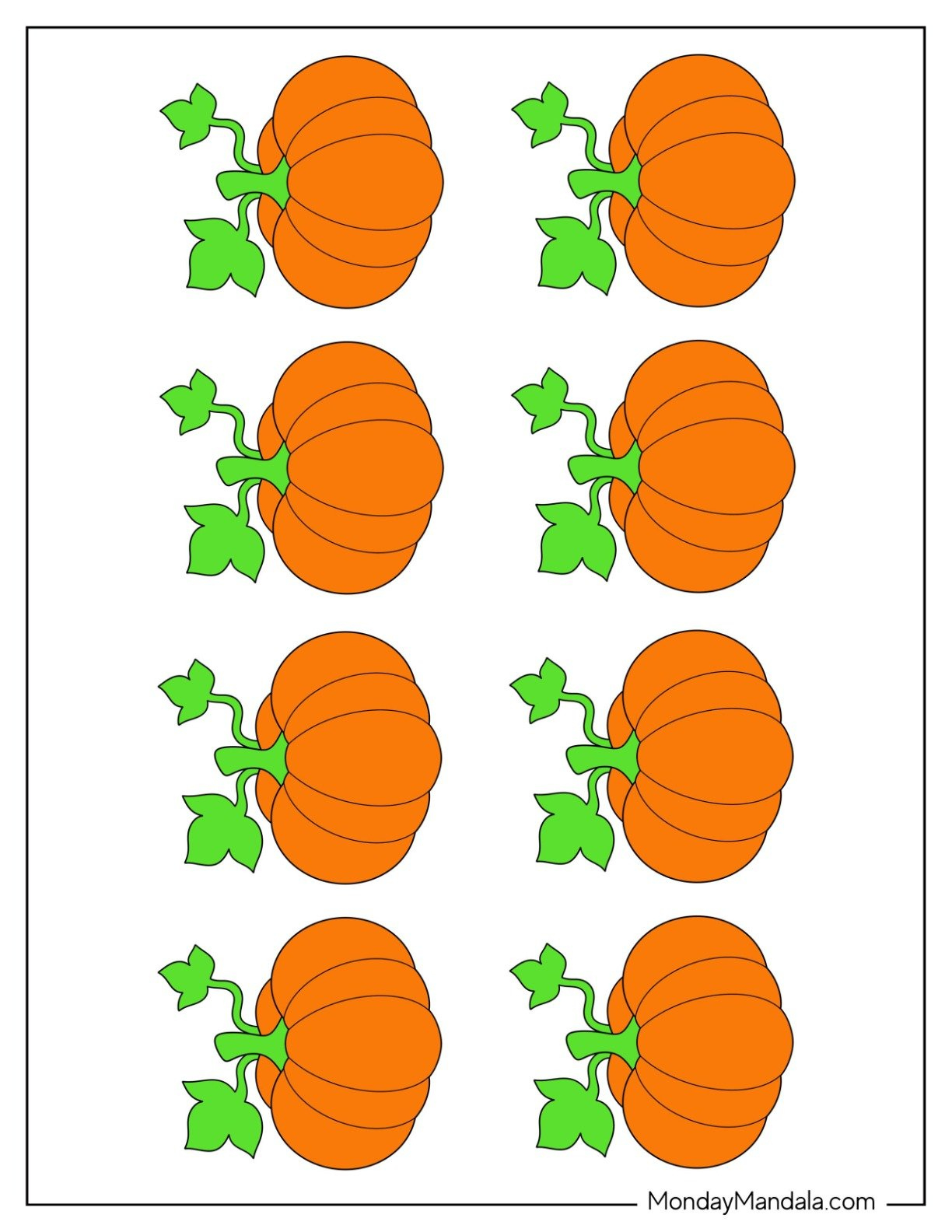76 Pumpkin Templates (Free Pdf Printables) inside Free Printable Small Pumpkins
