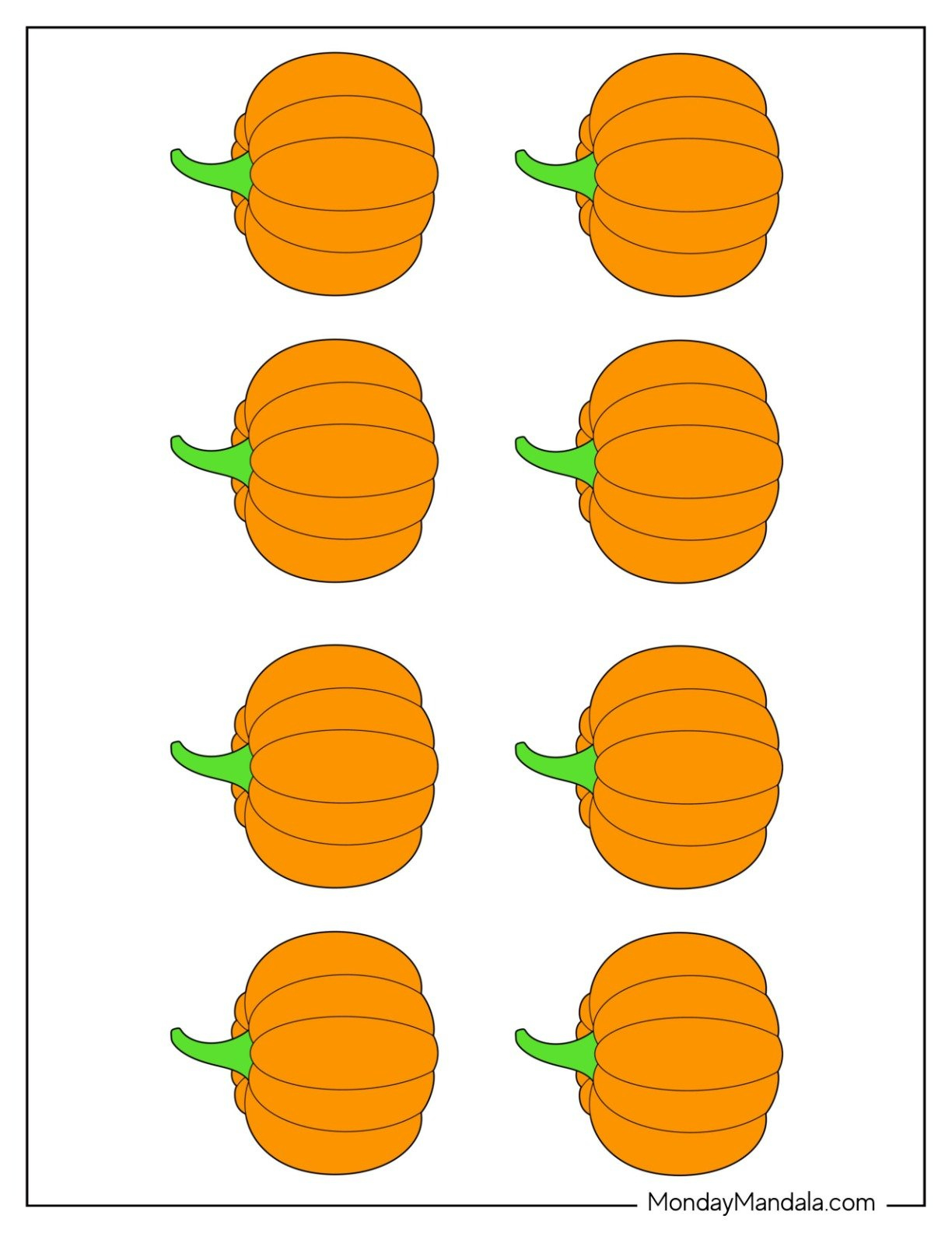 76 Pumpkin Templates (Free Pdf Printables) with Printable Orange Pumpkin Template