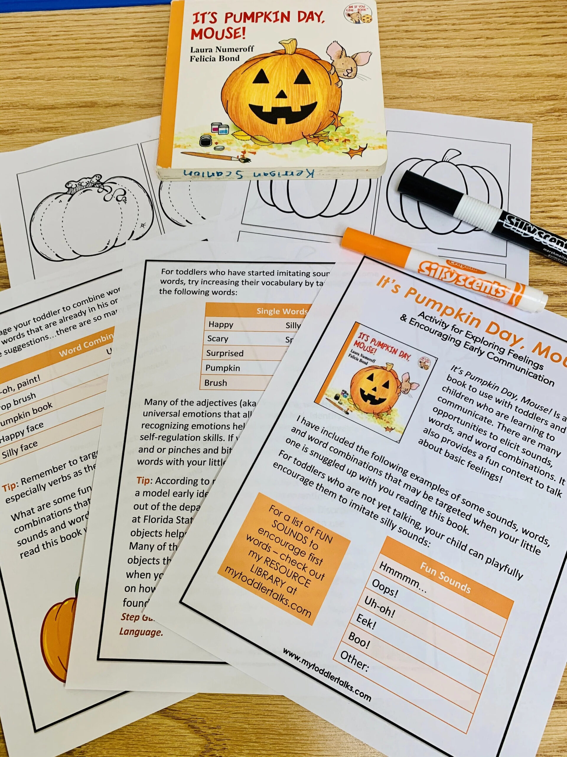 A Toddler Pumpkin Book To Build Language: It&amp;#039;S Pumpkin Day, Mouse with regard to It&amp;amp;#039;s Pumpkin Day Mouse Printables