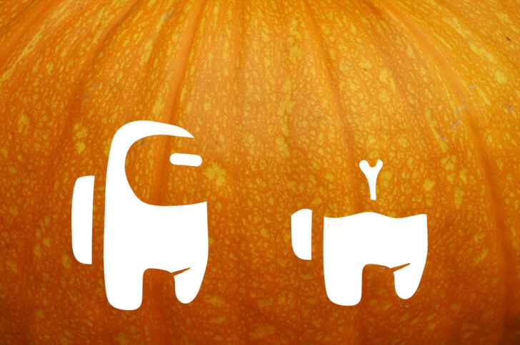 Among Us Pumpkin Carving Stencils Printable