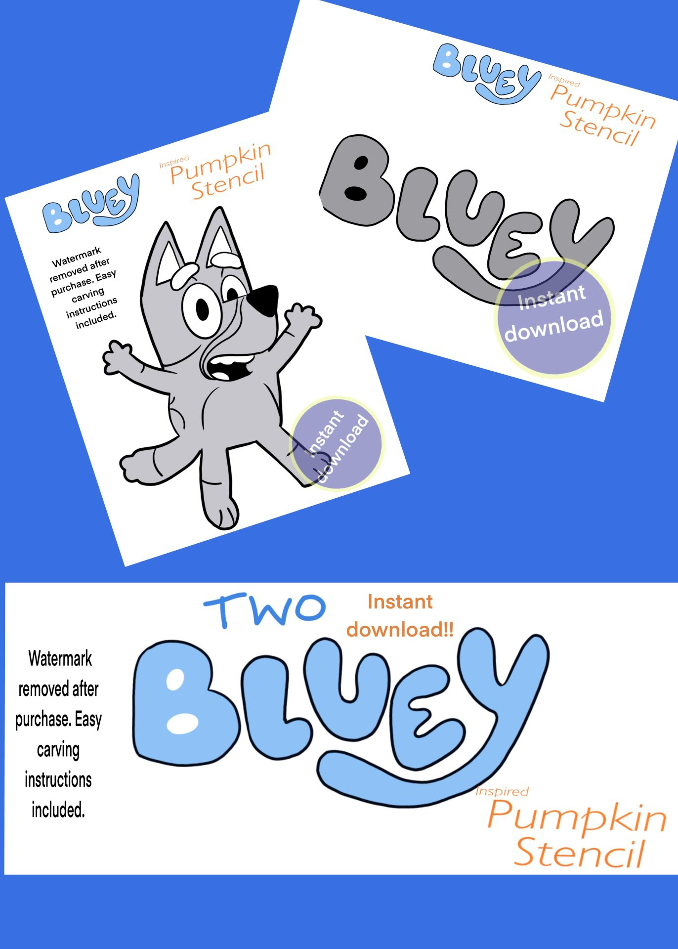 B - Highlights Along The Way B pertaining to Bluey Pumpkin Template Printable