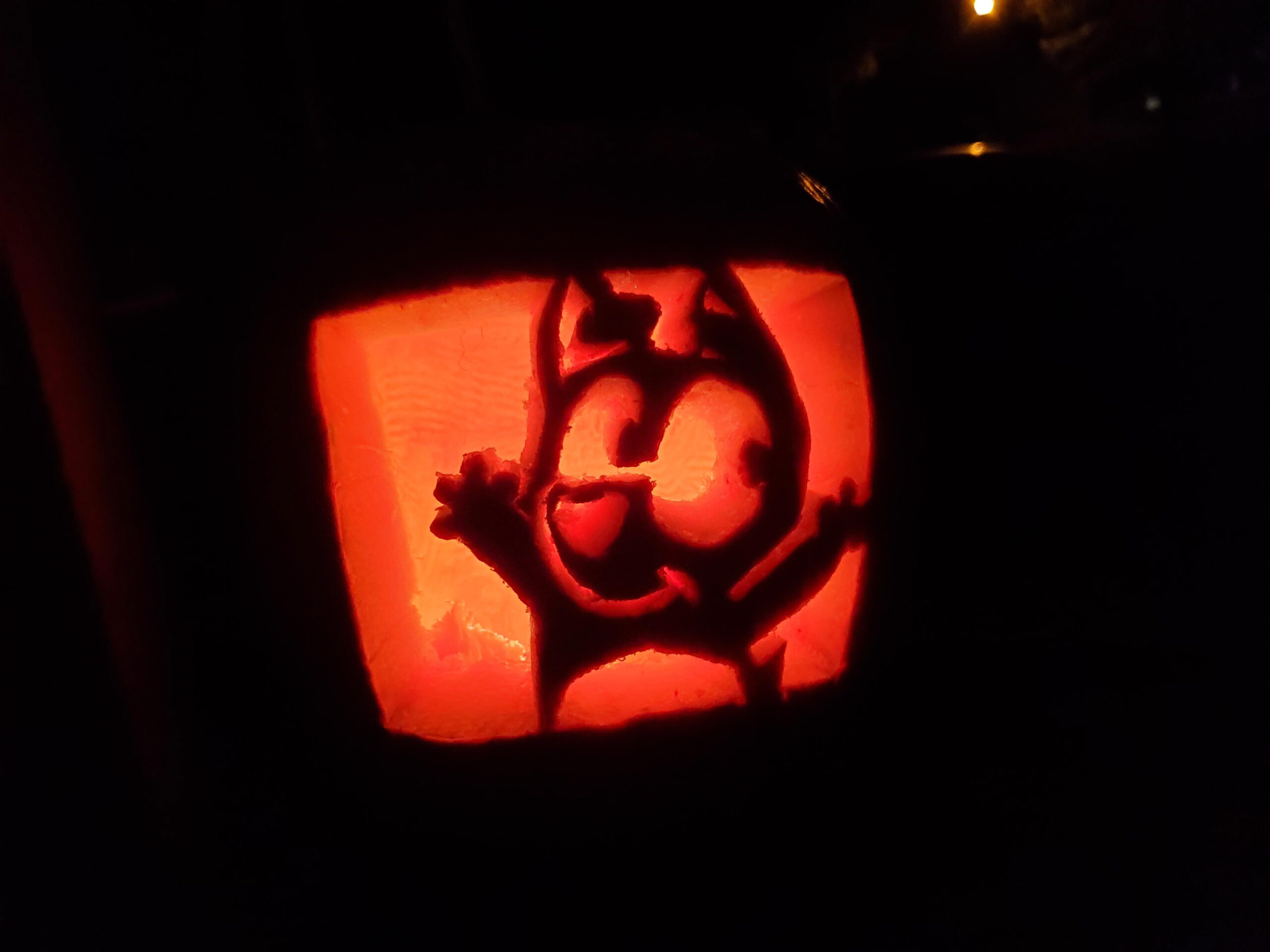 Bingo From Bluey Pumpkin. Stencil Providedr/Pumpkinstencils regarding Bluey And Bingo Pumpkin Stencil Printable