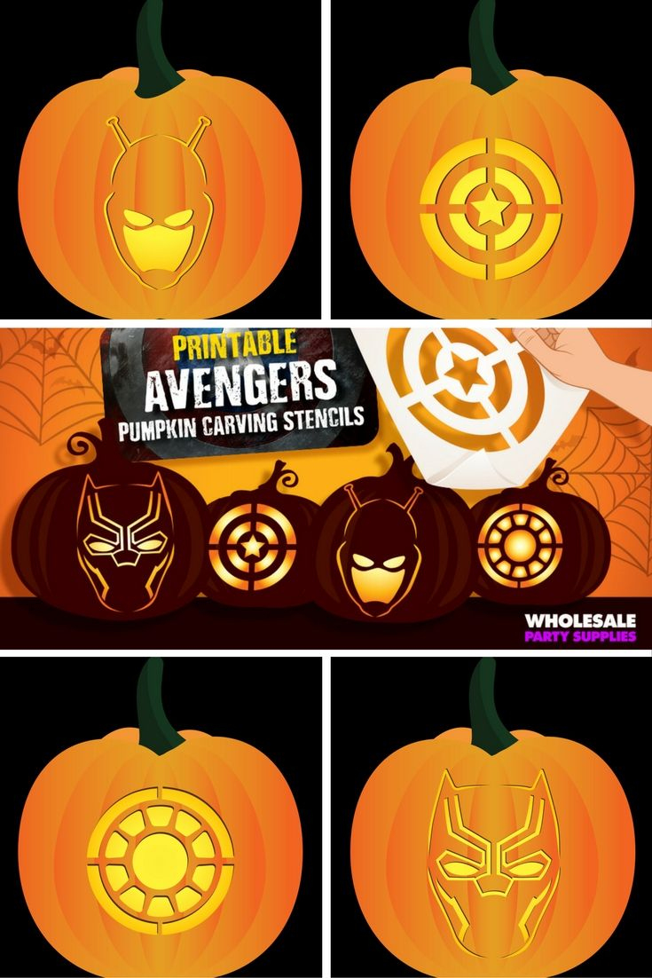 Birthdayexpress @ Amazon: in Printable Avengers Pumpkin Stencils