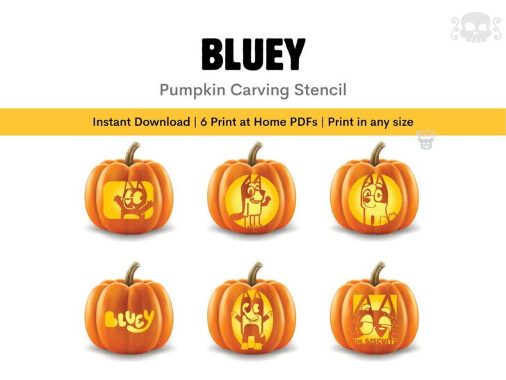 Bluey Pumpkin Template Printable Bluey Pumpkin Template Printable