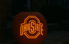 Brian On X with Ohio State Pumpkin Stencil Printable