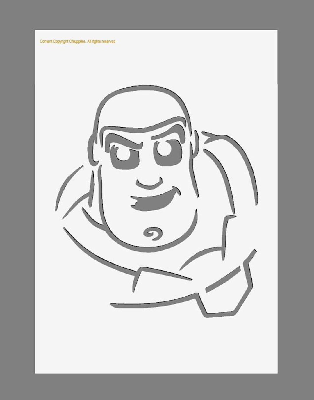 Buzz Lightyear Stencil: Toy Story Cartoon, 190 Micron Polyester - Etsy for Buzz Lightyear Pumpkin Stencil Printable