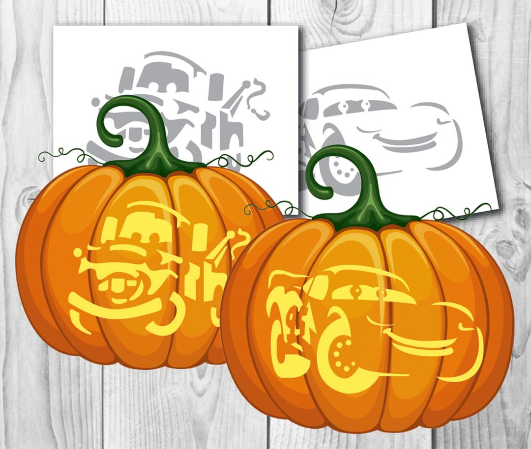 Cars Pumpkin Stencil - Mom. Wife. Busy Life. for Free Printable Lightning Mcqueen Pumpkin Stencil