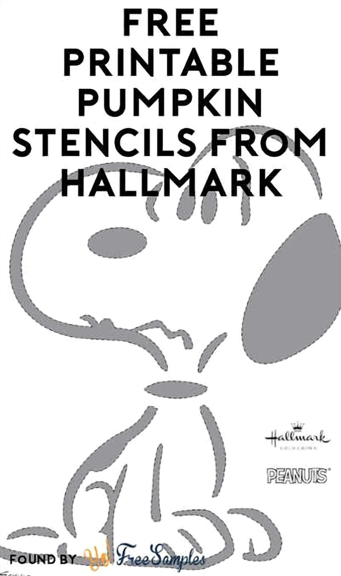 Charlie Brown Pumpkin Stencils: Free Printableshallmark within Snoopy Pumpkin Carving Printable