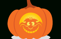 Cheshire Cat Pumpkin Carving Stencil - Custom Pumpkin Stencils 2025 for Cheshire Cat Printable Pumpkin Stencil