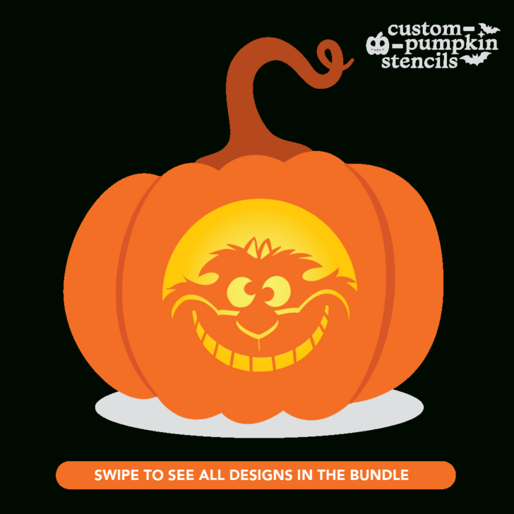 Cheshire Cat Printable Pumpkin Stencil