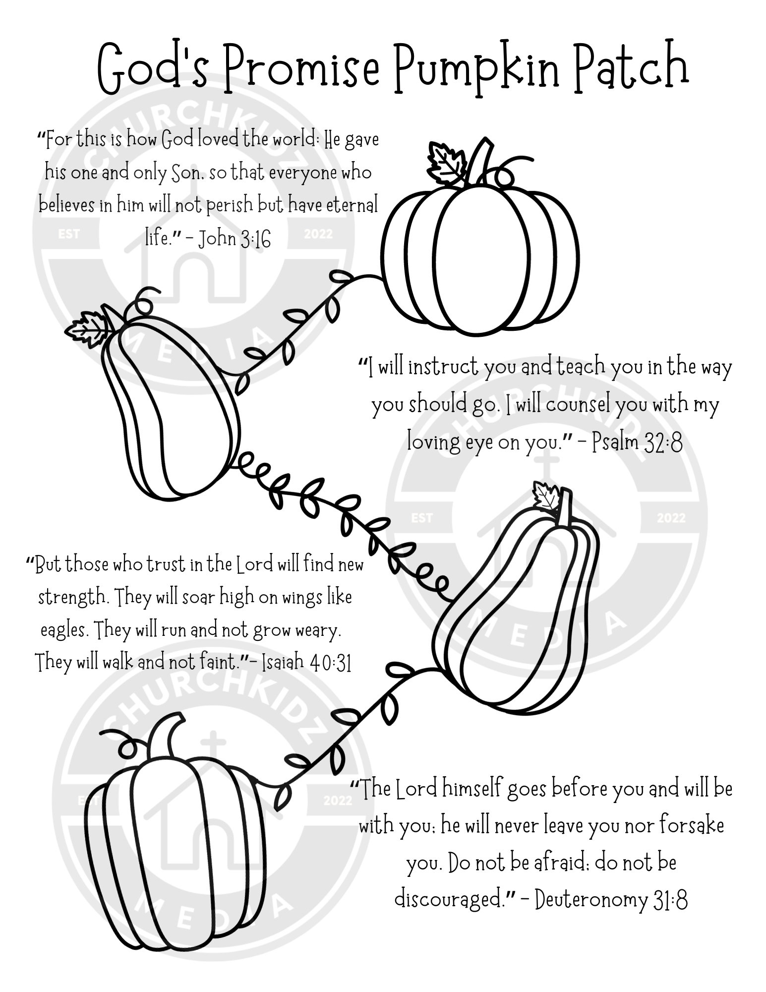 Christian Kid&amp;#039;S Activity | God&amp;#039;S Promise Pumpkin Patch Coloring throughout The Pumpkin Patch Parable Printable