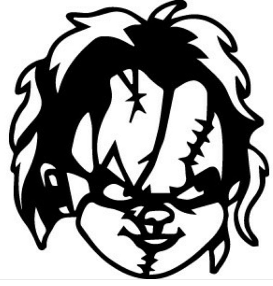 Chucky Doll Silhouette for Free Printable Chucky Pumpkin Stencils