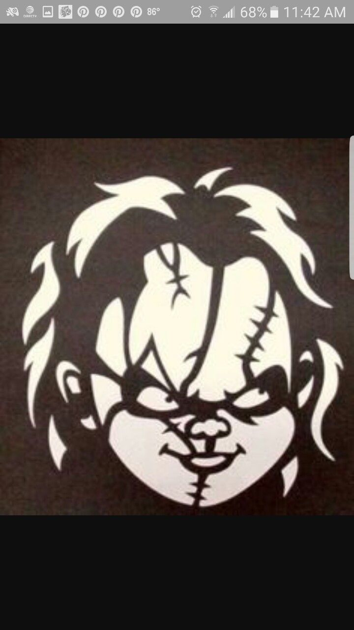 Chucky inside Free Printable Chucky Pumpkin Stencils