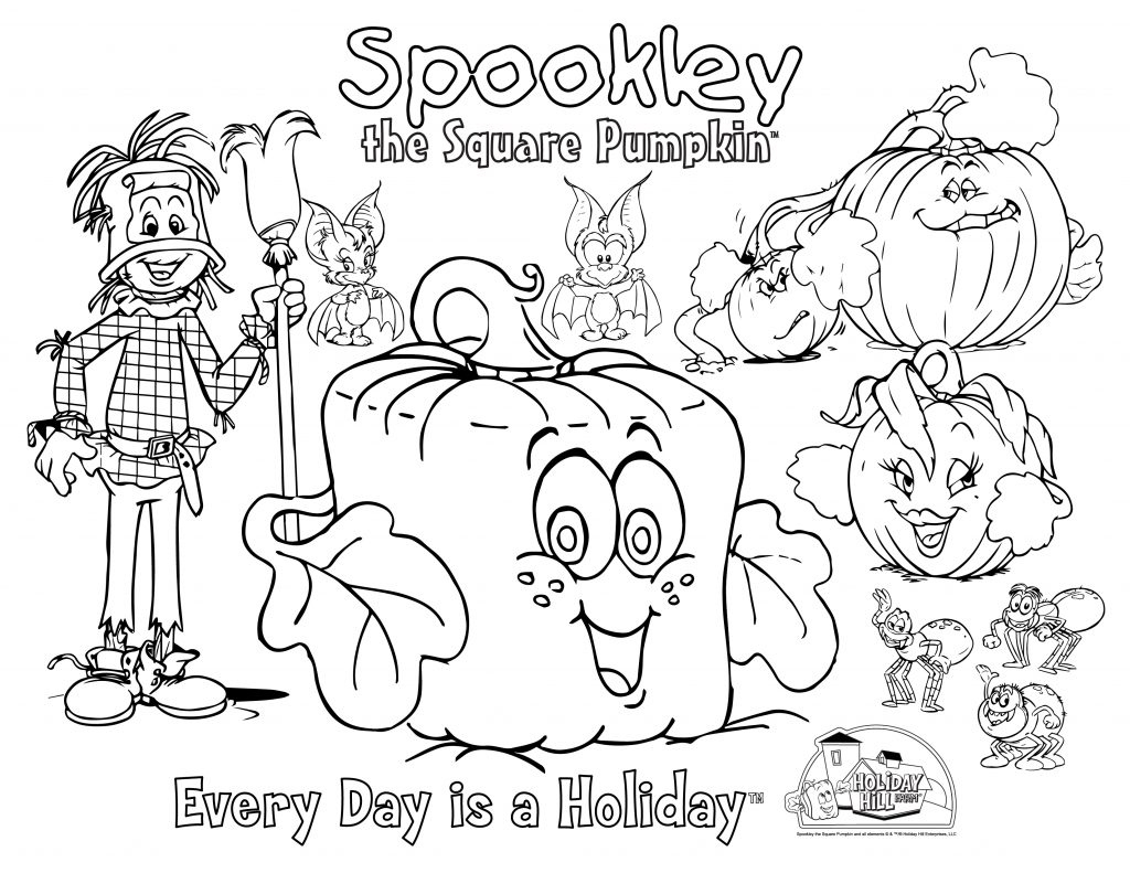 Coloring Sheets - Spookley The Square Pumpkin throughout Spookley The Square Pumpkin Printable Book
