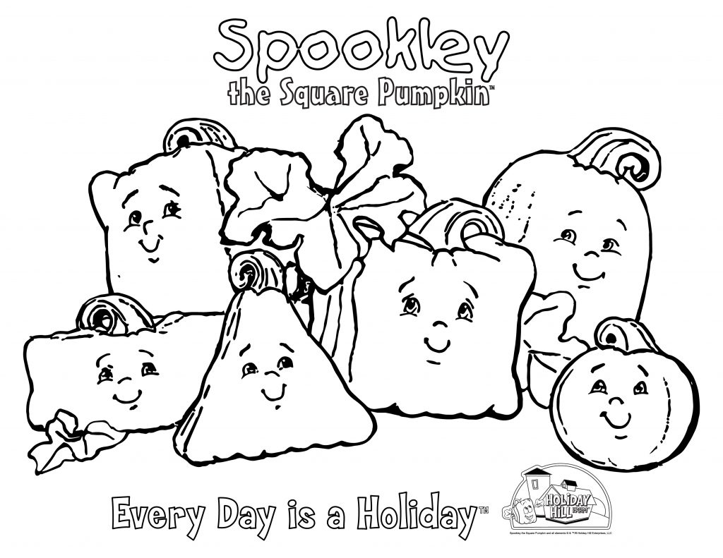 Coloring Sheets - Spookley The Square Pumpkin with Spookley The Square Pumpkin Free Printables