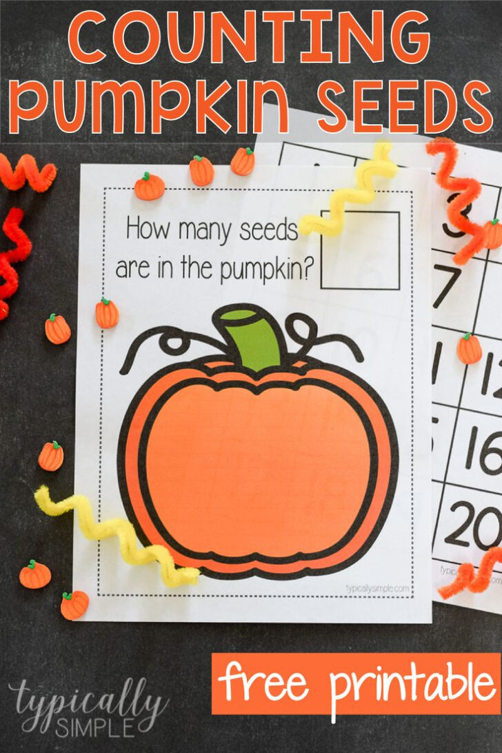 Counting Pumpkin Seeds Printable