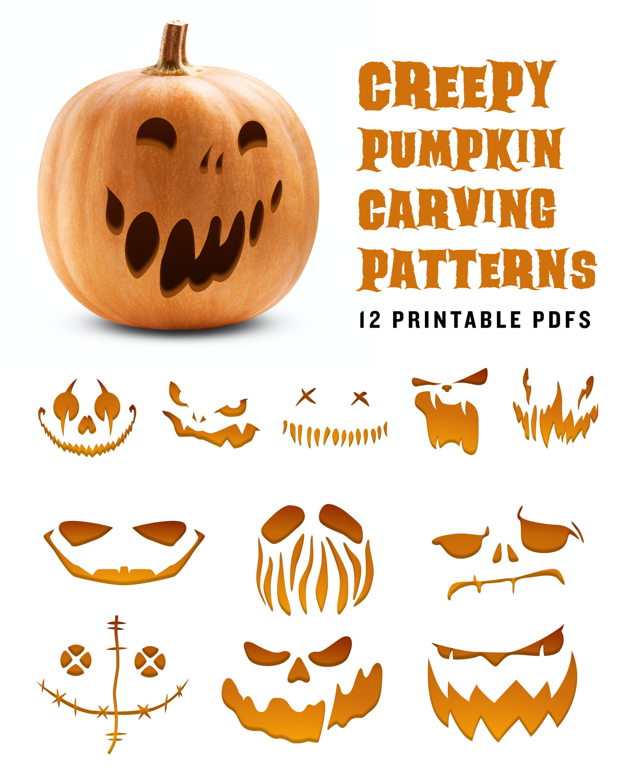 Creepy Pumpkin Carving Patterns | Scary Jack-O-Lantern Printable regarding Evil Pumpkin Stencils Printable