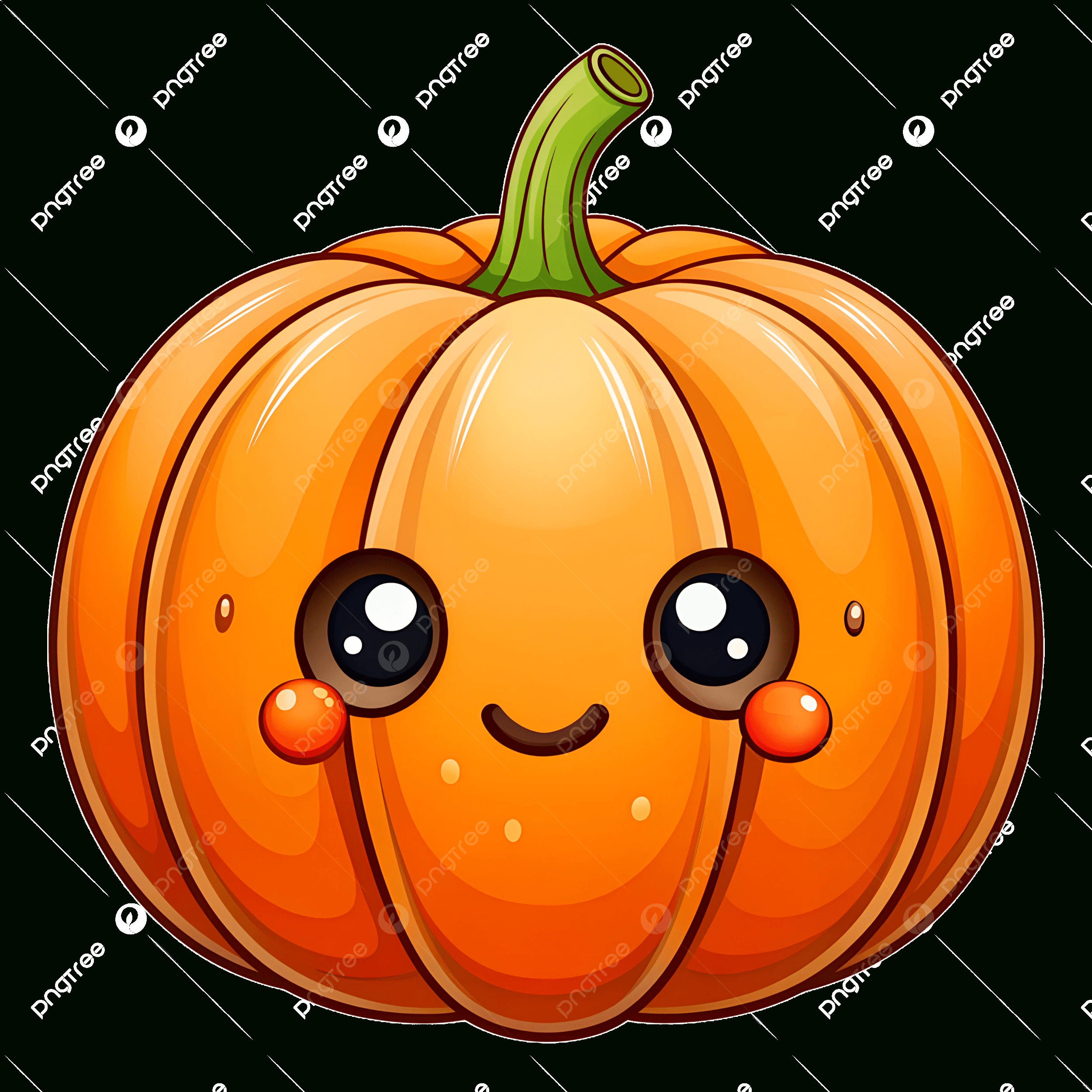 Cute Cartoon Pumpkin Clipart Illustration Free, Pumpkin Clipart in Pumpkin Clip Art Free Printable
