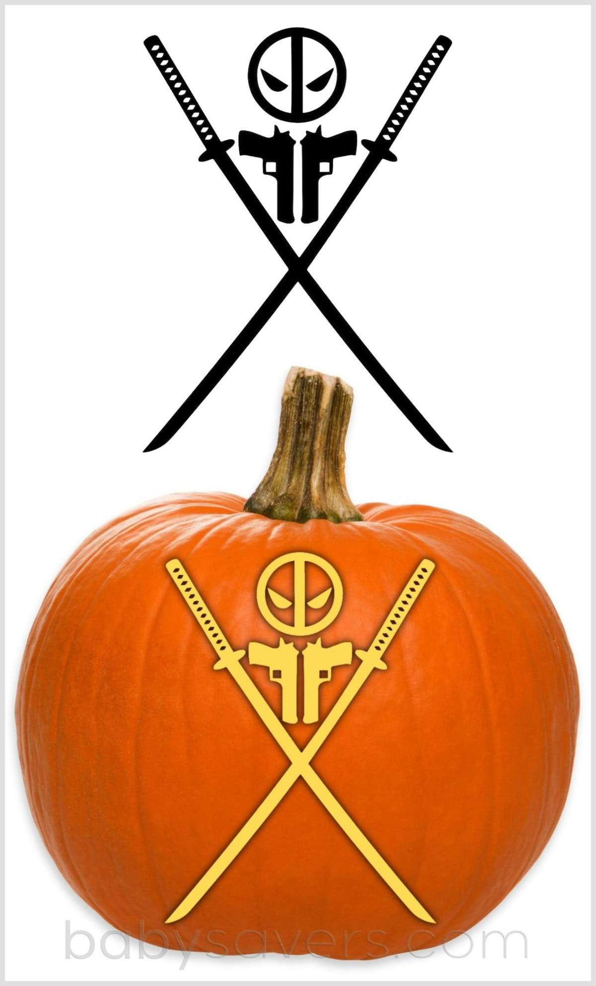 Deadpool Pumpkin Stencils: Free Marvel Halloween Printables in Printable Deadpool Pumpkin Stencil