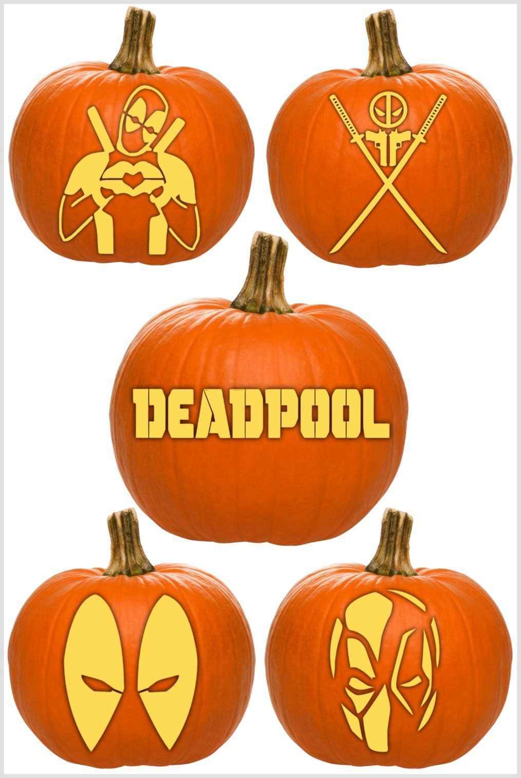 Deadpool Pumpkin Stencils: Free Marvel Halloween Printables with regard to Printable Deadpool Pumpkin Stencil