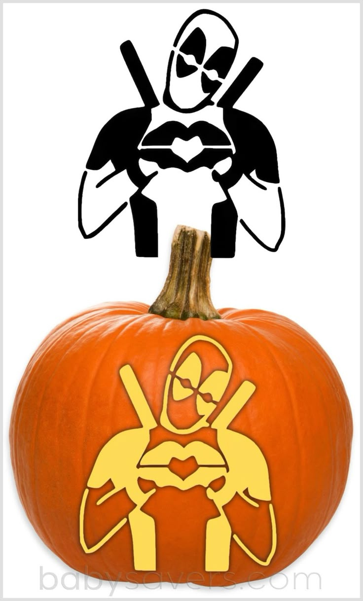 Deadpool Pumpkin Stencils Will Bring Superhero Fun To Your pertaining to Free Printable Superhero Pumpkin Stencils