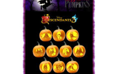 Descendants 3 Pumpkin Carving Patterns - Printable Pdf - Etsy regarding Descendants Pumpkin Stencil Printable