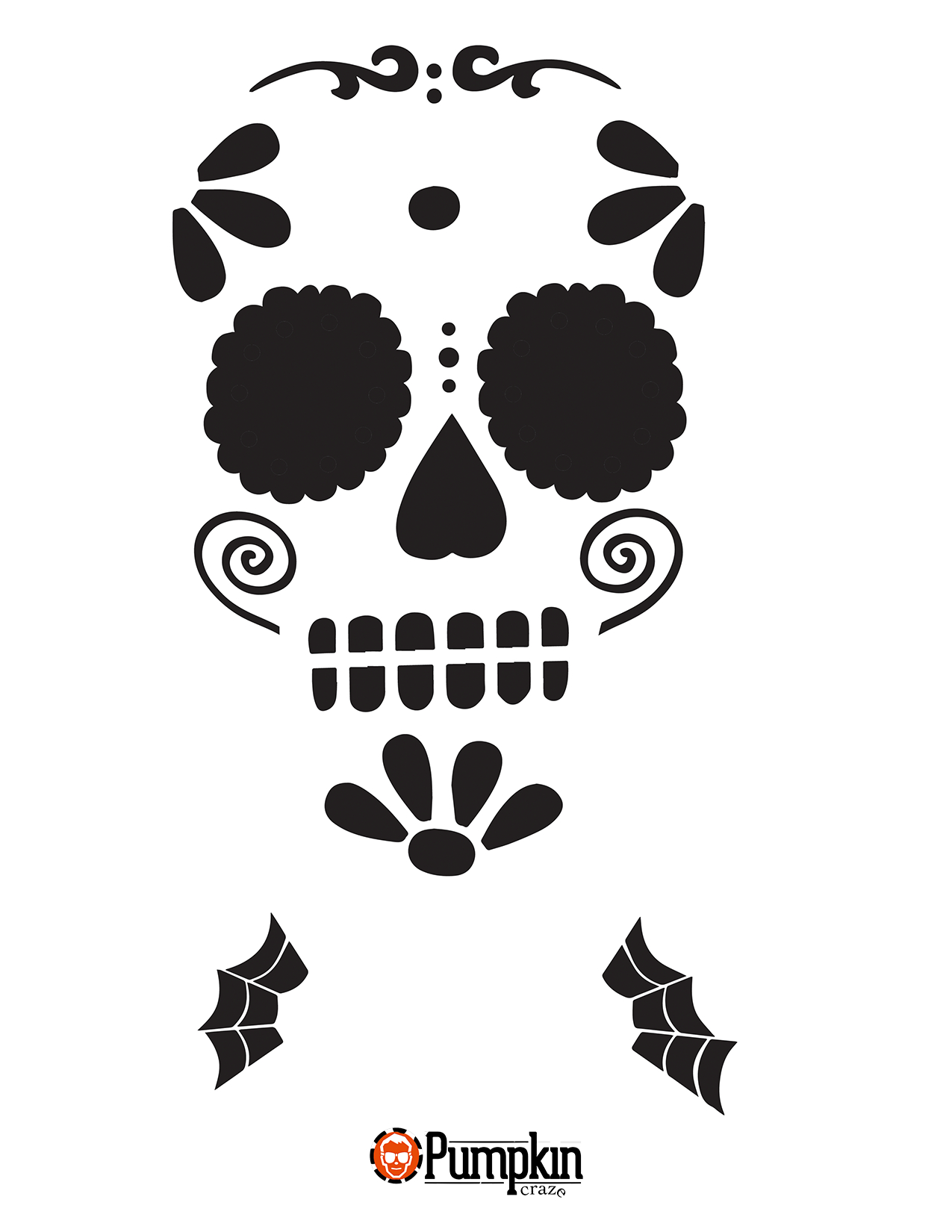 Dia De Los Muertos Stencil For Halloween 2024 throughout Printable Dia De Los Muertos Pumpkin Carving Stencil