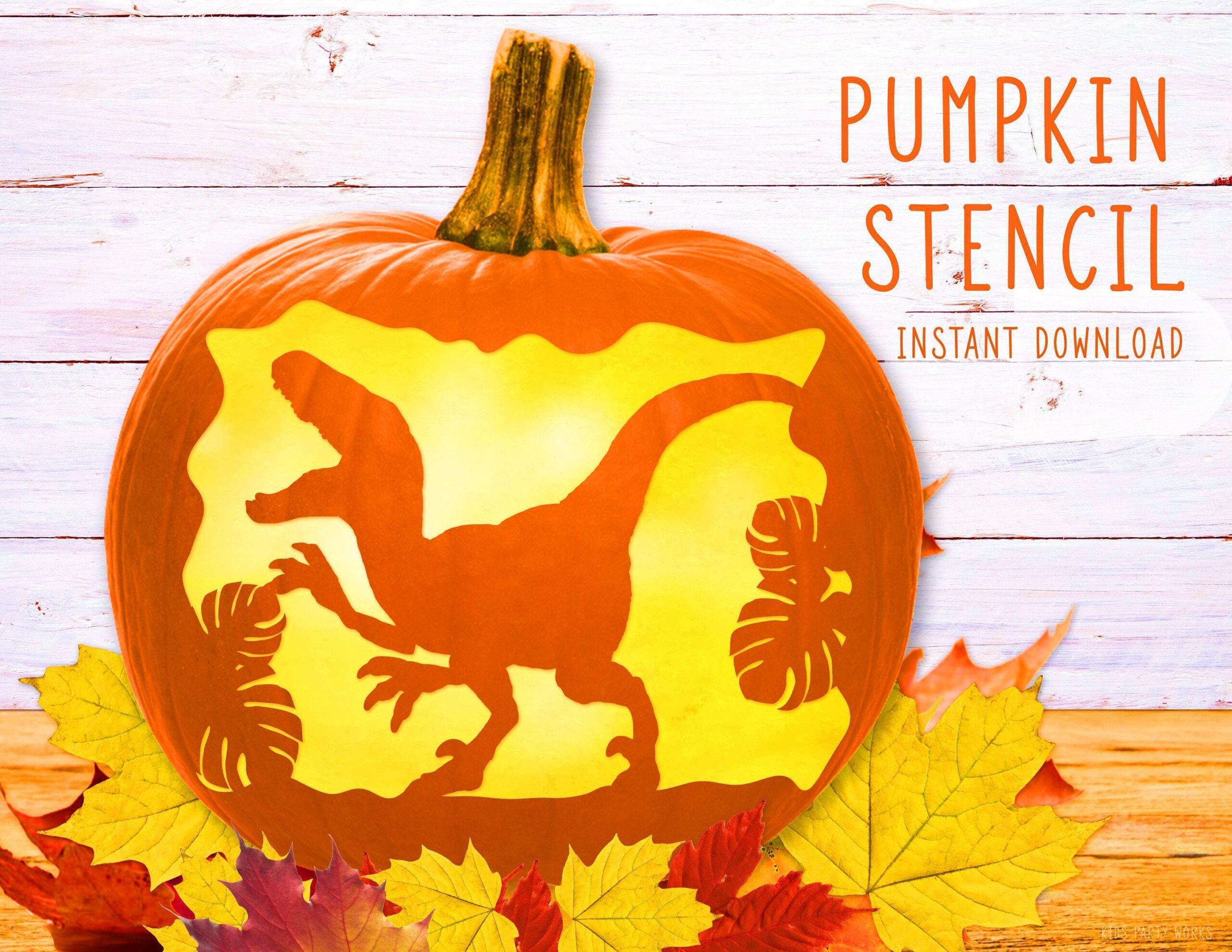 Dinosaur Pumpkin Stencil, Velociraptor Printable Stencil for Dinosaur Pumpkin Stencil Free Printable