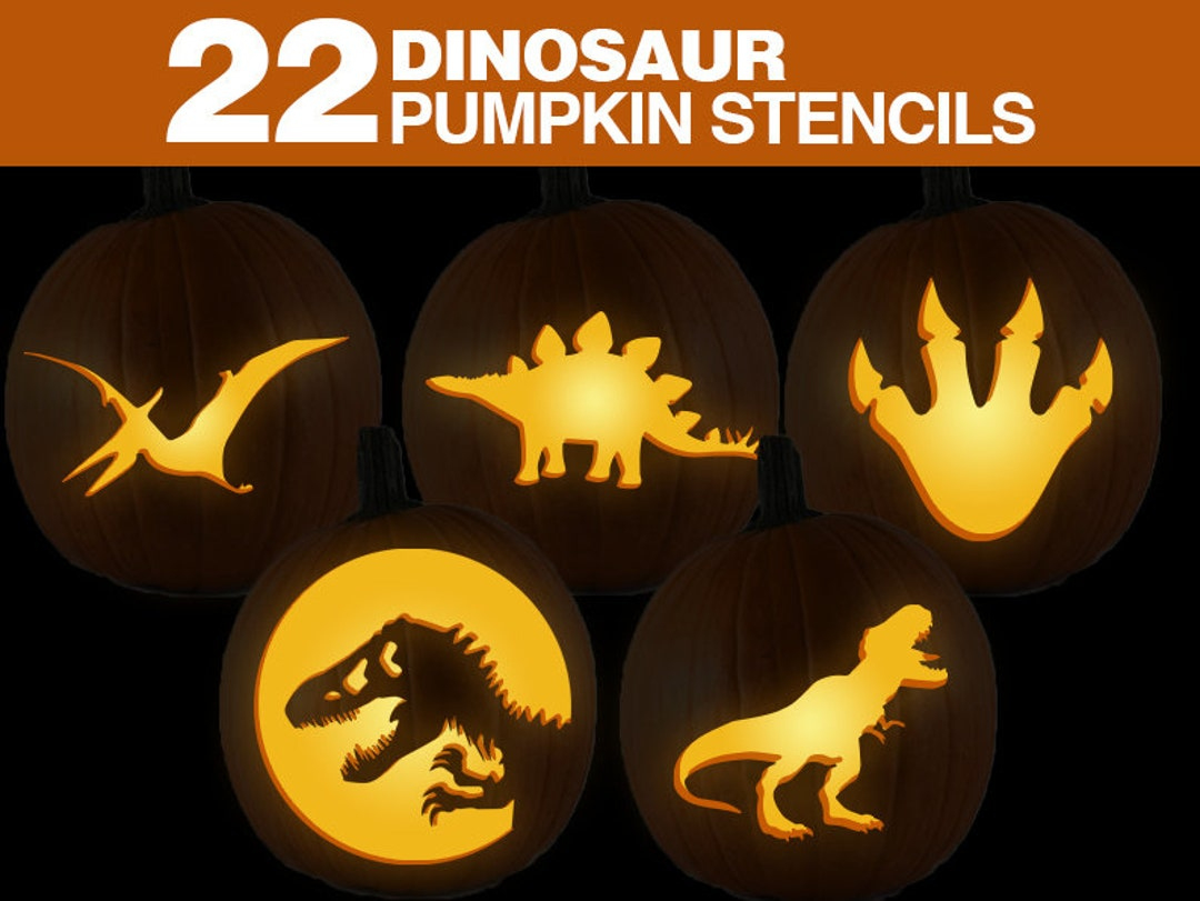 Dinosaur Pumpkin Stencils || Printable Dinosaur Pumpkin Carving pertaining to Dinosaur Pumpkin Template Printable