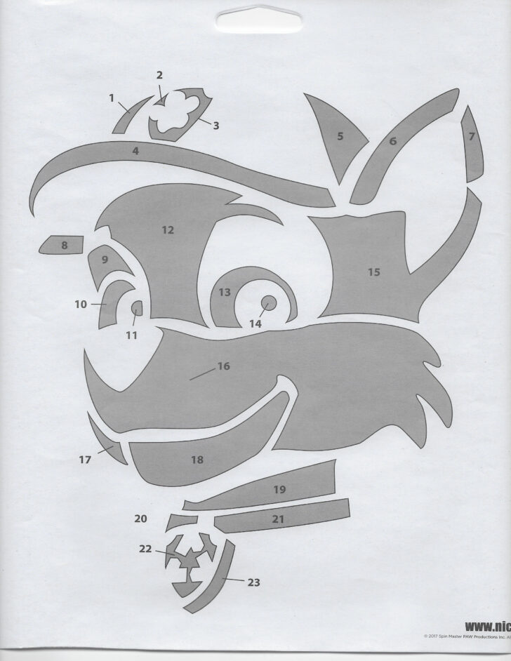 Printable Skye Paw Patrol Pumpkin Stencil