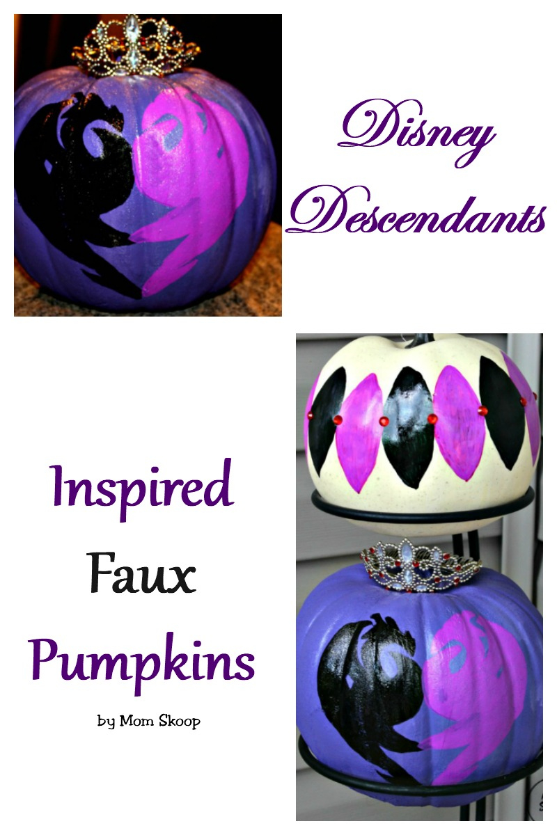 Disney Descendants Inspired Pumpkins - Momskoop throughout Printable Descendants Pumpkin Stencil
