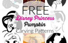 Disney Halloween - 9 Totally Free Princess Pumpkin Carving Patterns inside Ariel Pumpkin Stencils Free Printable