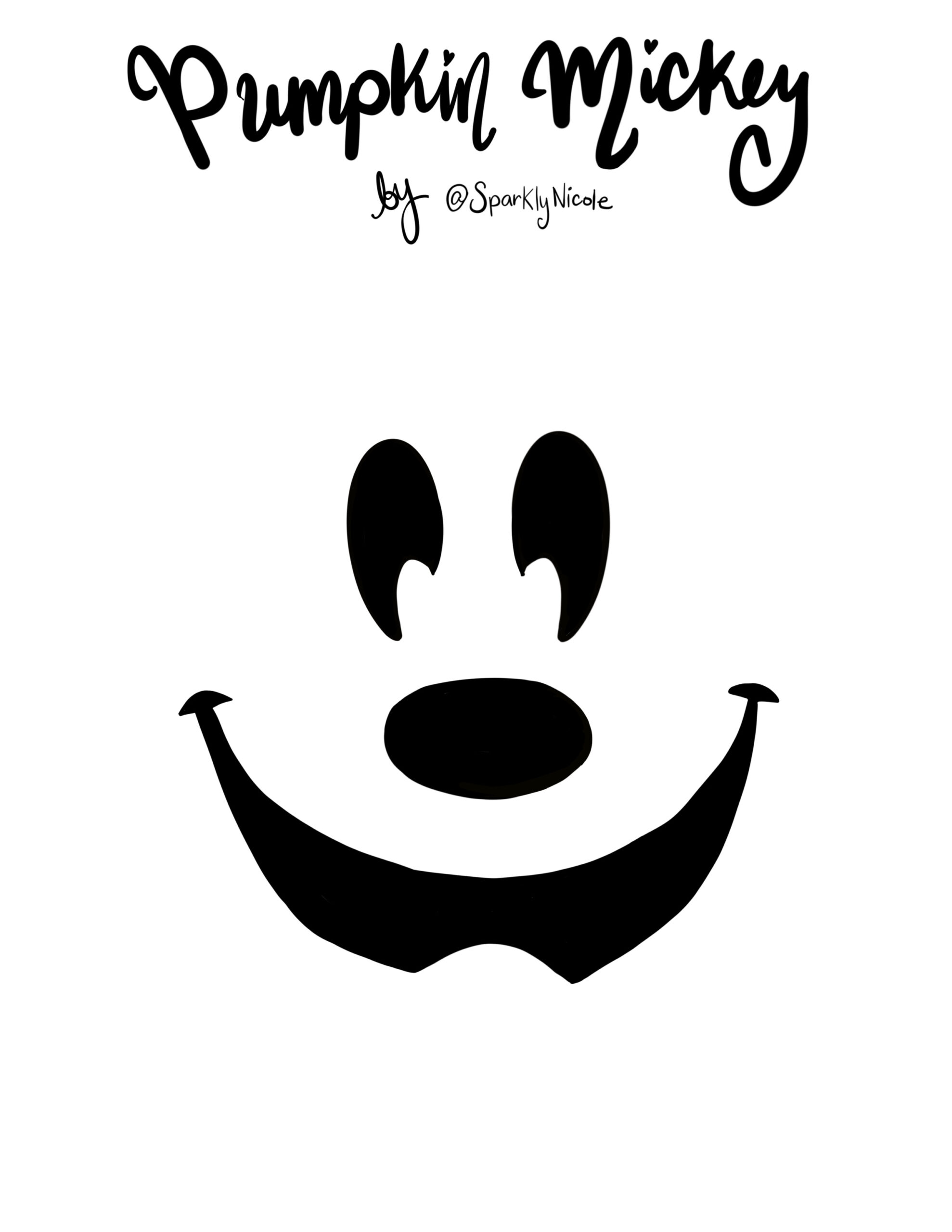 Disneyland Mickey Pumpkin Carving Stencil - Sparkly Ever After intended for Mickey Mouse Pumpkin Face Printable