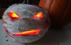 Diy Zombie Mummy Pumpkin - Kezzabeth | Diy &amp; Renovation Blog throughout Easy Zombie Pumpkin Carving