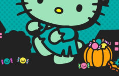 Download Green Hello Kitty Halloween Zombie Wallpaper | Wallpapers in Zombie Hello Kitty Pumpkin