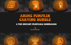 Druckbare Anime Kürbis Stencil Bundle | Zeichen Favorit | Beliebte with regard to Naruto Pumpkin Stencil Printable