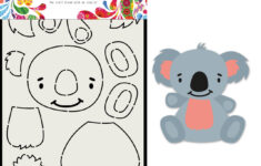 Dutch Doobadoo - Stencil - Dutch Card Art Build Up - " Koala " - Stencil A5  - Schablone for Printable Koala Pumpkin Stencil