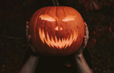 Easy &amp; Scary Jack-O-Lantern Faces Anyone Can Carve! • The Budget for Easy Zombie Pumpkin Carving