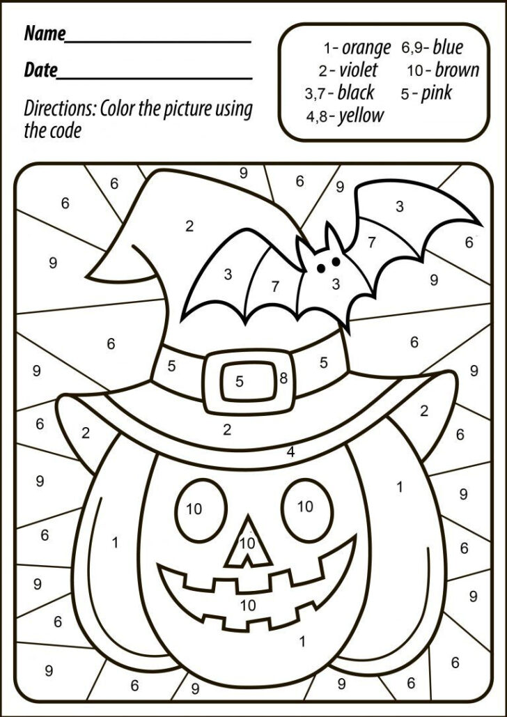 Free Printable Pumpkin Color By Number Free Printable Pumpkin Color By Number