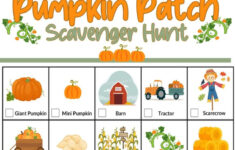 Fall Pumpkin Patch Scavenger Hunt - Free Printable! - For The Love for Pumpkin Scavenger Hunt Printable