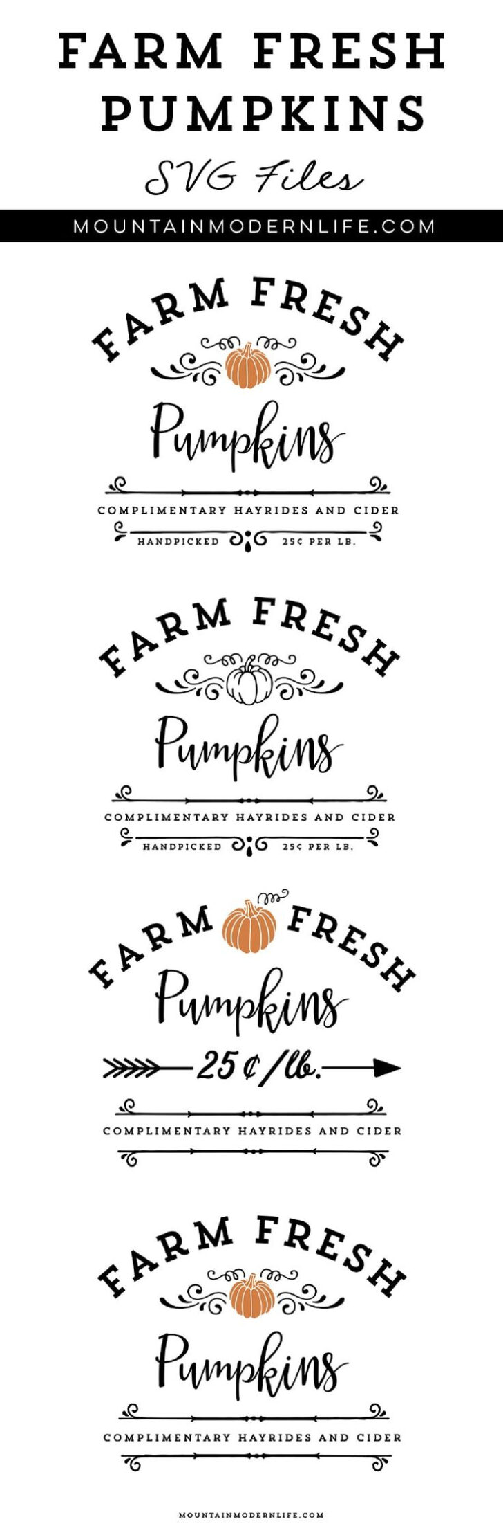 Farm Fresh Pumpkins Free Printable