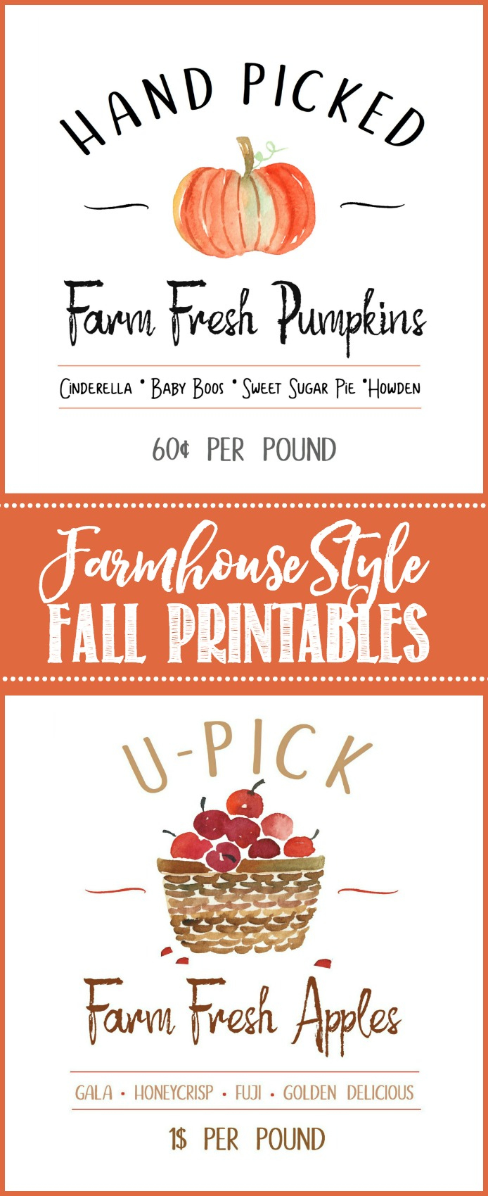 Farmhouse Style Free Printables - Clean And Scentsible throughout Farm Fresh Pumpkins Free Printable