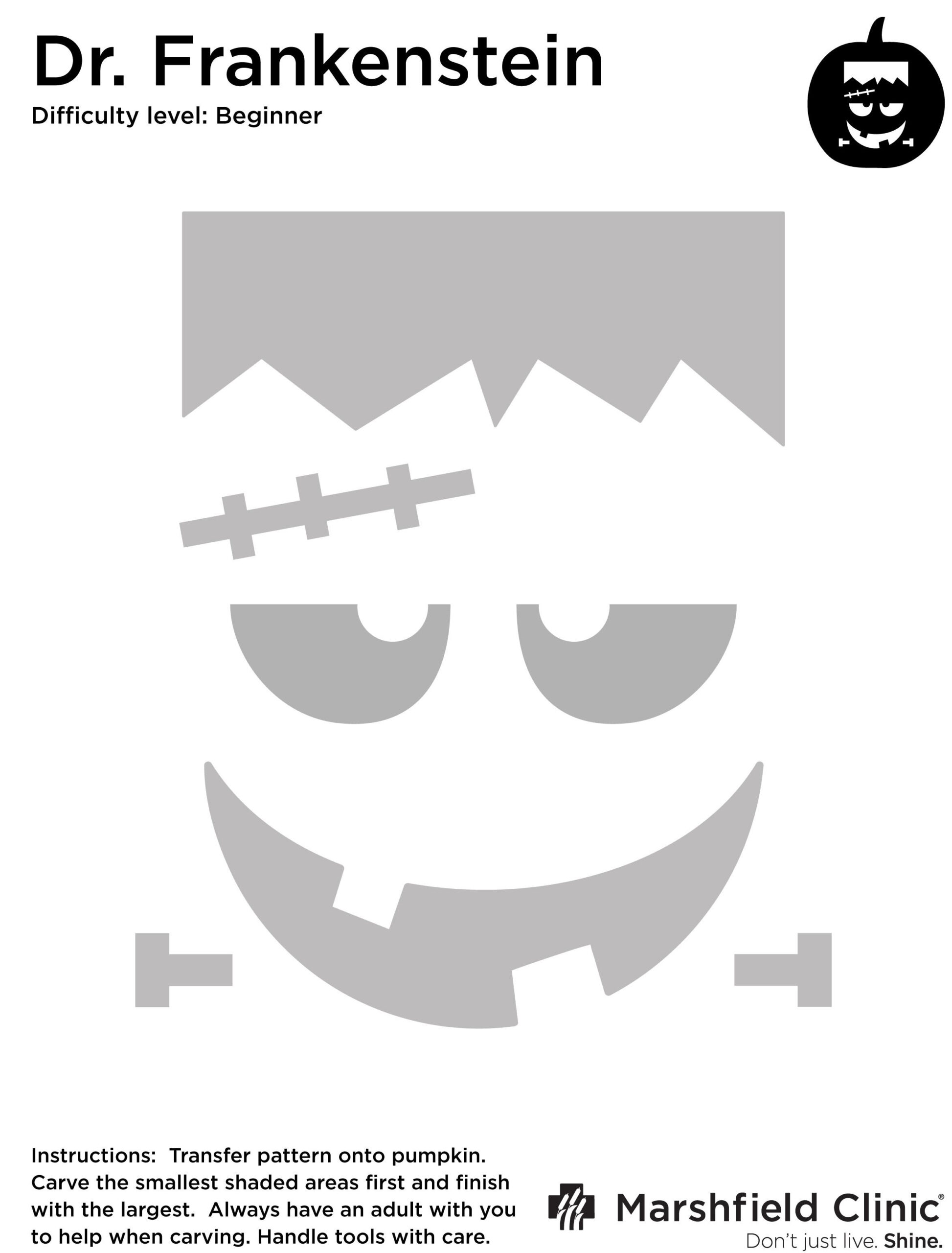 Frankenstein (Free Pumpkin Stencil - Pumpkin Pattern - Pumpkin within Free Frankenstein Pumpkin Stencil Printables