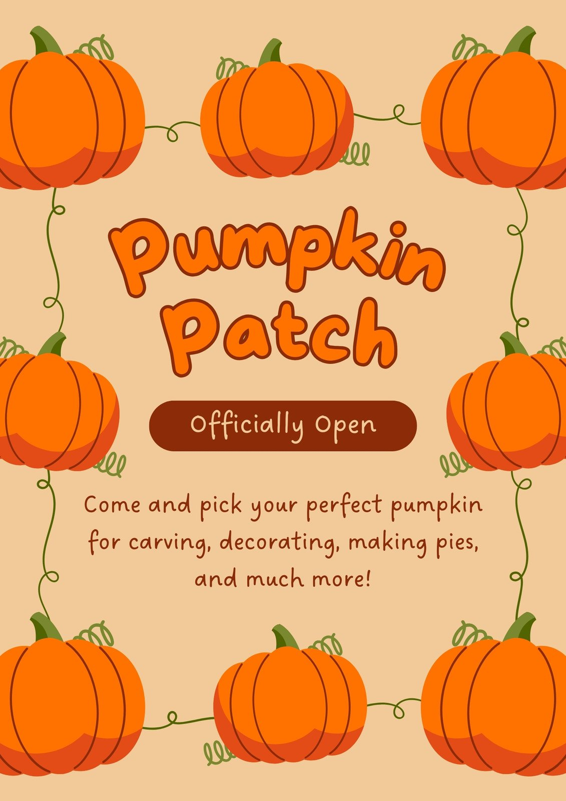 Free And Customizable Pumpkin Templates in Pumpkin Patch Printable Sign