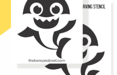 Free Baby Shark Pumpkin Stencil Printable For Easy Carving - The within Baby Shark Pumpkin Stencil Printable